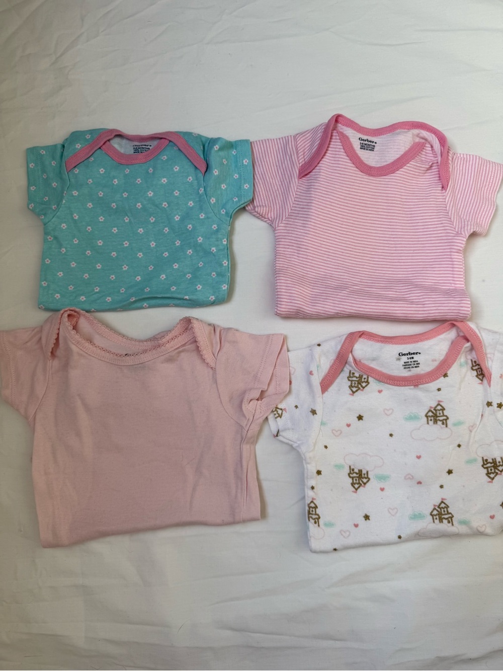 4-Pack Baby Short Sleeve Onesies